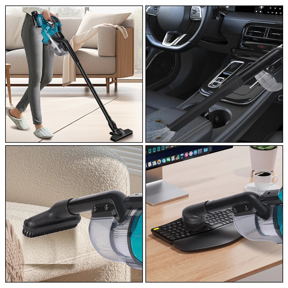  16000pa Cordless Electric Vacuum Cleaner Handheld Home Car Dual Use Dry/Wet Dust Carpet Cleaning Tool for Makita 18v Battery