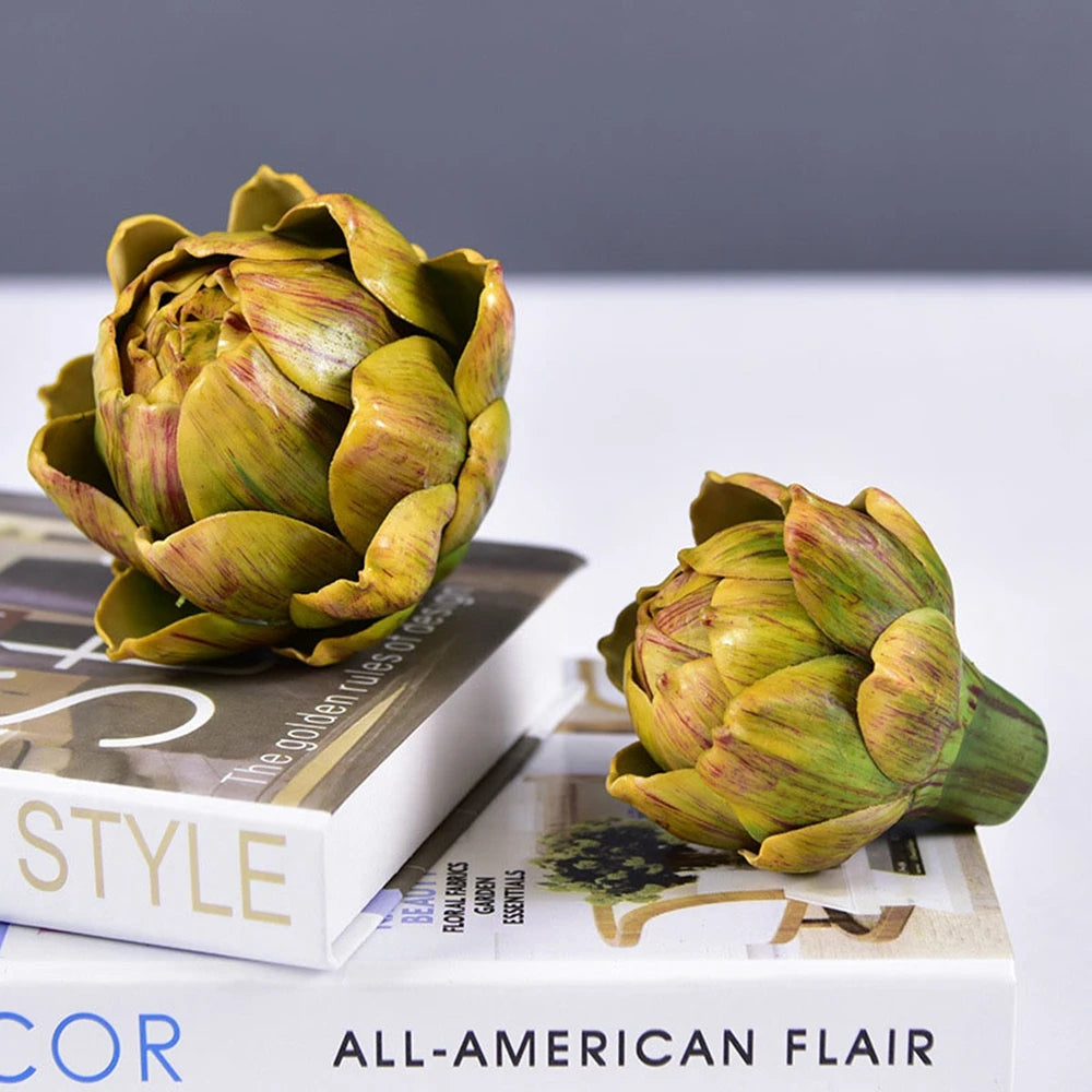 artificial plant green home kitchen vase filler artificial artichoke artificial decorations home decorations faux artichokes