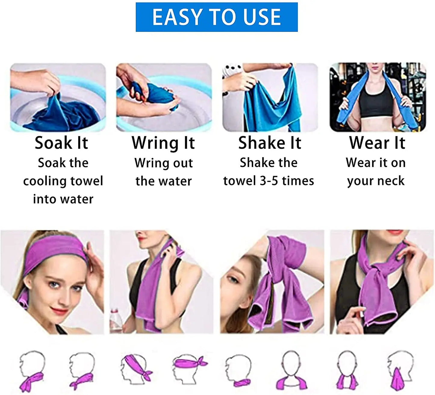 1/5/10PCS Dot Print Ice Cool Towel for Outdoor Fitness - Quick Drying Sweat-Absorbing Sports Towel With Cooling Sensation
