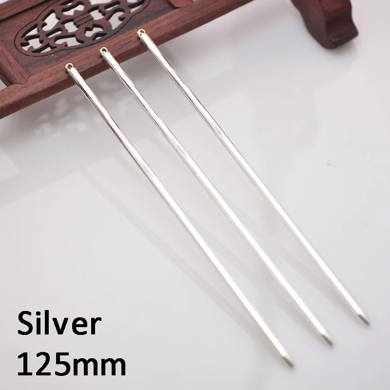 10pcs Hair Sticks Metal Hair Pins Blank 125mm Long Rod Base for Jewelry Making Wedding Bridal Hair Accessories DIY Components