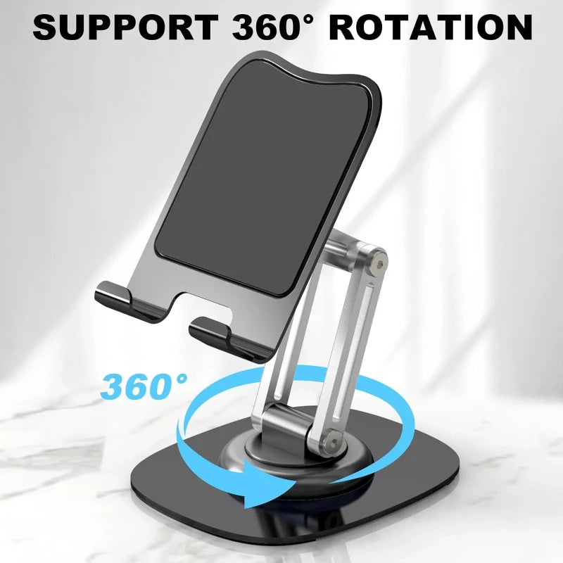 360° Rotation Portable Tablet Holder For Phone iPad iPhone 17 Xiaomi Folding Lazy Desktop Live Mobile Phone Stand Mount Bracket