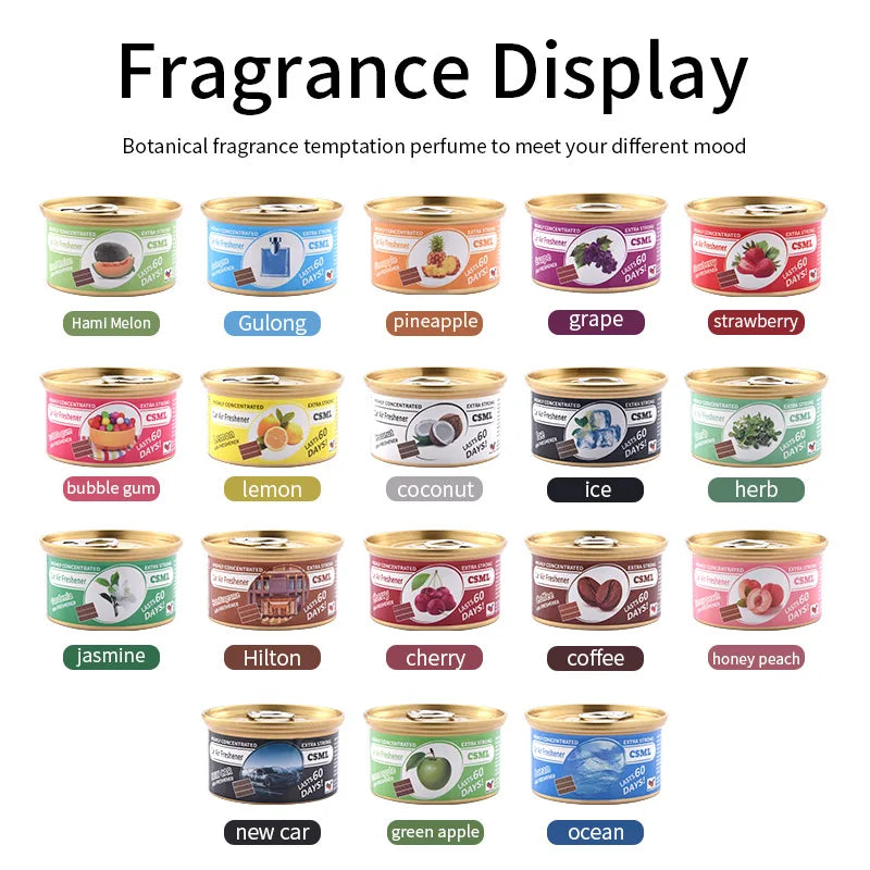 Car Air Fresheners Perfume Canned Wood Blocks Coffee Flavor Long-Lasting Auto Aromatherapy Car Deodorant Supplies Accessories