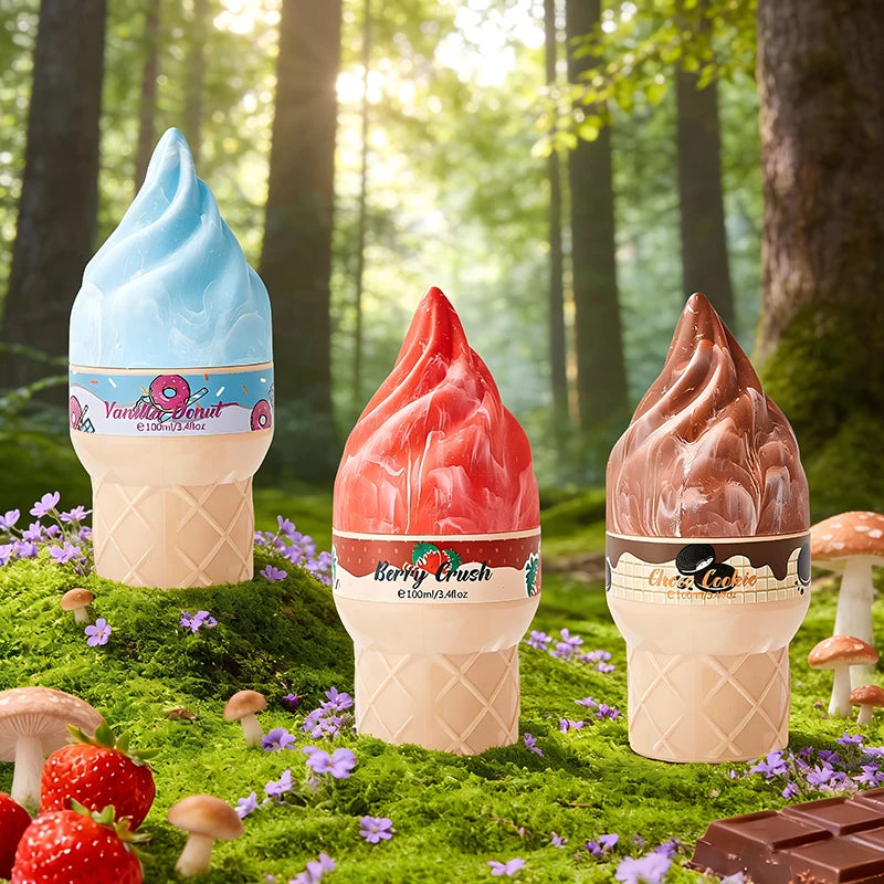 Gourmet Dessert Perfume Spray,Chocolate Cookie/Cotton Candy/Caramel Popcorn Fragrance Mist,Sweet Women Strawberry Vanilla Scent
