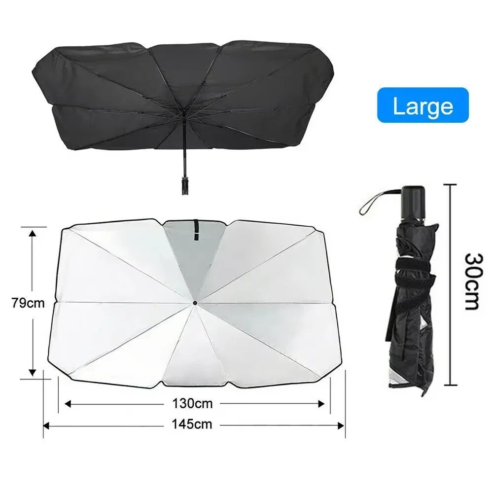 Car Sunshade Umbrella Windshield Folding Front Parasol Umbrella Type Sun Shade for Car Window Summer Sun Protection Accessories