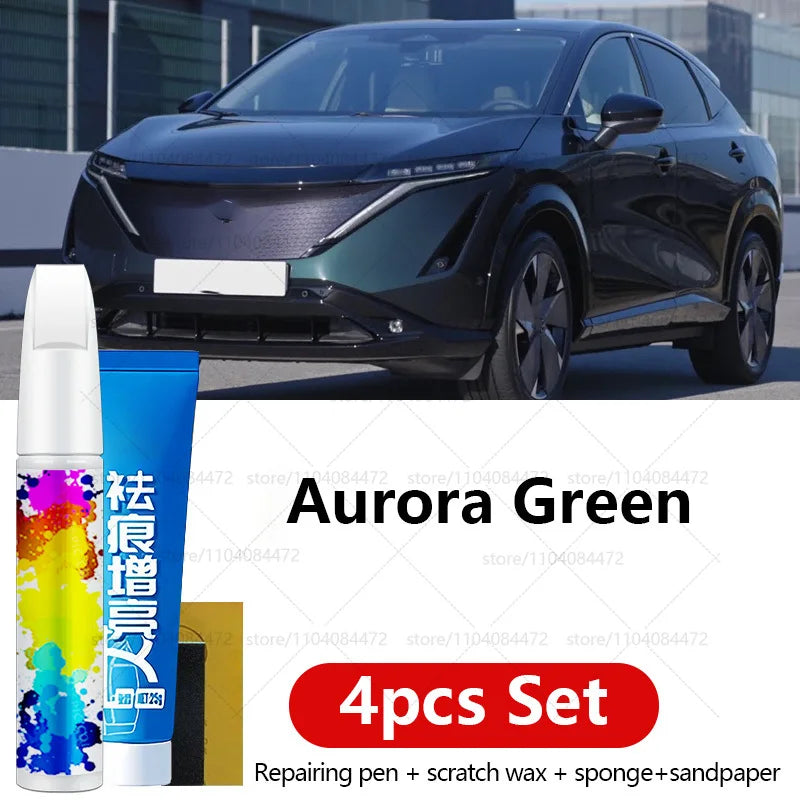 Car Paint Repair Pen For 2022-2025 Nissan Ariya Paint Scratch Repair Accessories 4PCS Green Black Red White Red Silver Gray Gold
