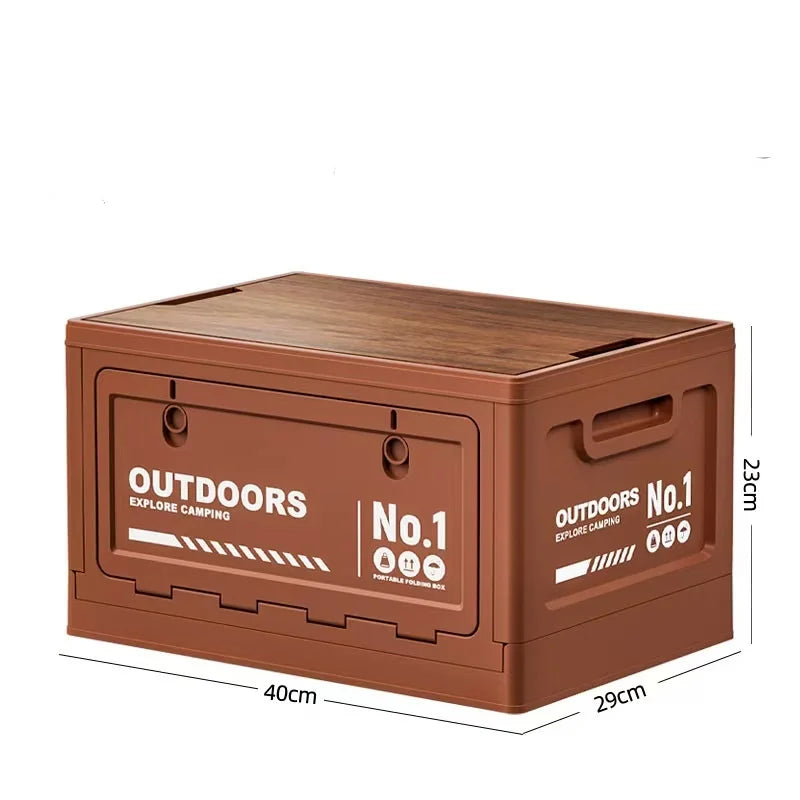 Outdoor Camping Storage Box Car Trunk Organizer Portable Picnic Basket Multi-functional Foldable Tool