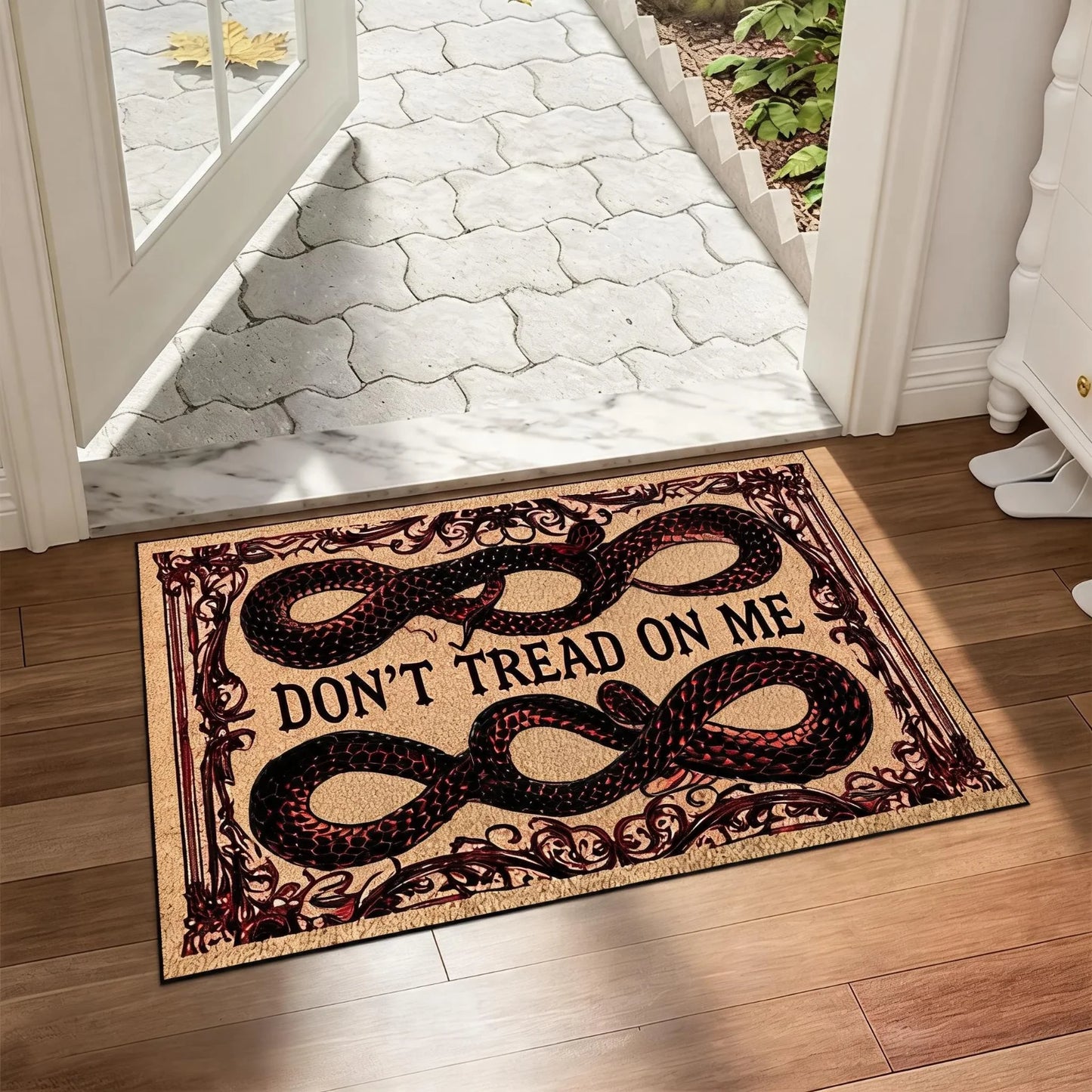 1pc Halloween Welcome Doormat - Non-Slip Soft Plush Heavy-Duty Gothic Bat with Red Lettering Design, Durable Non-Woven Fabric & Rubber Backing Indoor/Outdoor Mat, Suitable for Entryway, Porch, Garden Decor, 24"x16" & 30"x18",