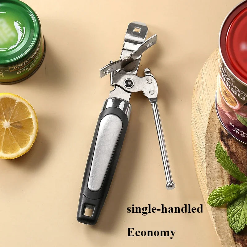 Professional Iron Manual Can Opener Multifunctional Stainless Steel Beer Handle Can Opener Kitchen Gadgets Bottle Openers Jar