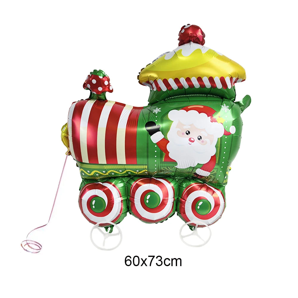 Standing Christmas Santa Claus Foil Balloon Christmas Tree Street Light Balloons Christmas Home Indoor Party Decorations New Yea