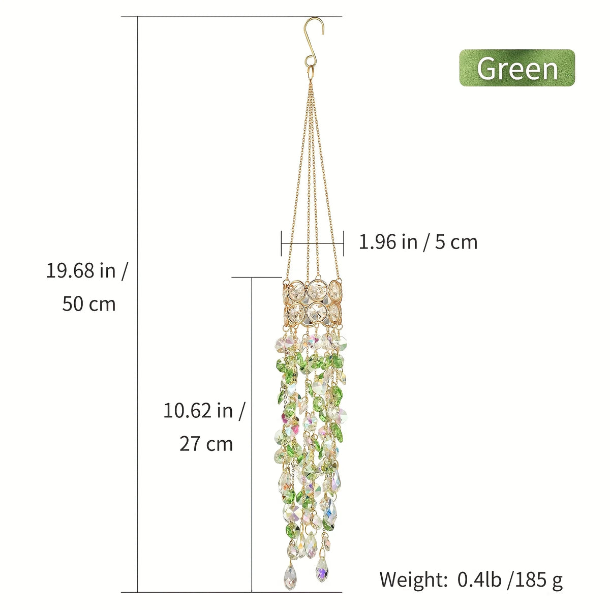 Hanging window sill garden crystal sun catcher, gold-plated design, suitable for indoor and outdoor decoration as well as party