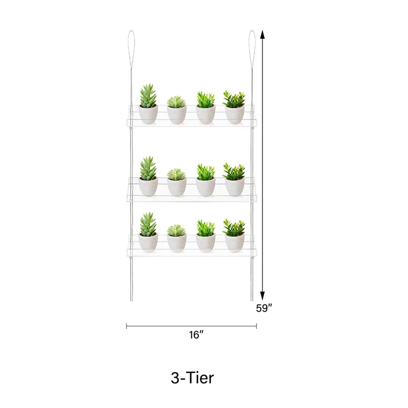 ABKY-3-Tier Window Plant Shelves 16 Inch, Acrylic Adjustable Hanging Floating Shelf, Window Sill Extender For Indoor Plants
