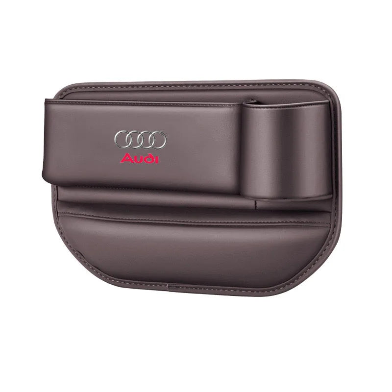 For Audi A3 A4 A5 A6 A7 A8 Q3 Q5 Q7 Q8 RS4 RS5 S3 S4 S5 TT Car Seat Crevice Storage Box Seat Gap Slot With Cup Holder Organizer