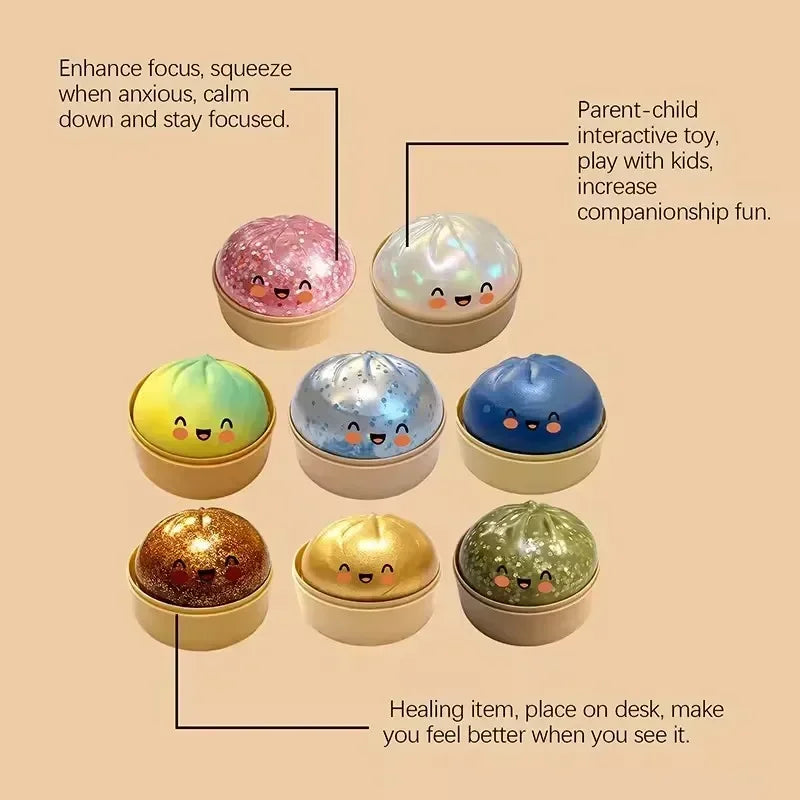 Dumpling Squishy ULTRA RARE Gold Glitter Hidden Edition Dumpling Squishies