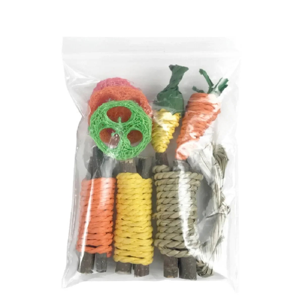 Pet Rabbit Guinea Pig Dragon Cat Fun Toy Hamster Rabbit Tooth Grinding Set Pet Tooth Grinding Snacks