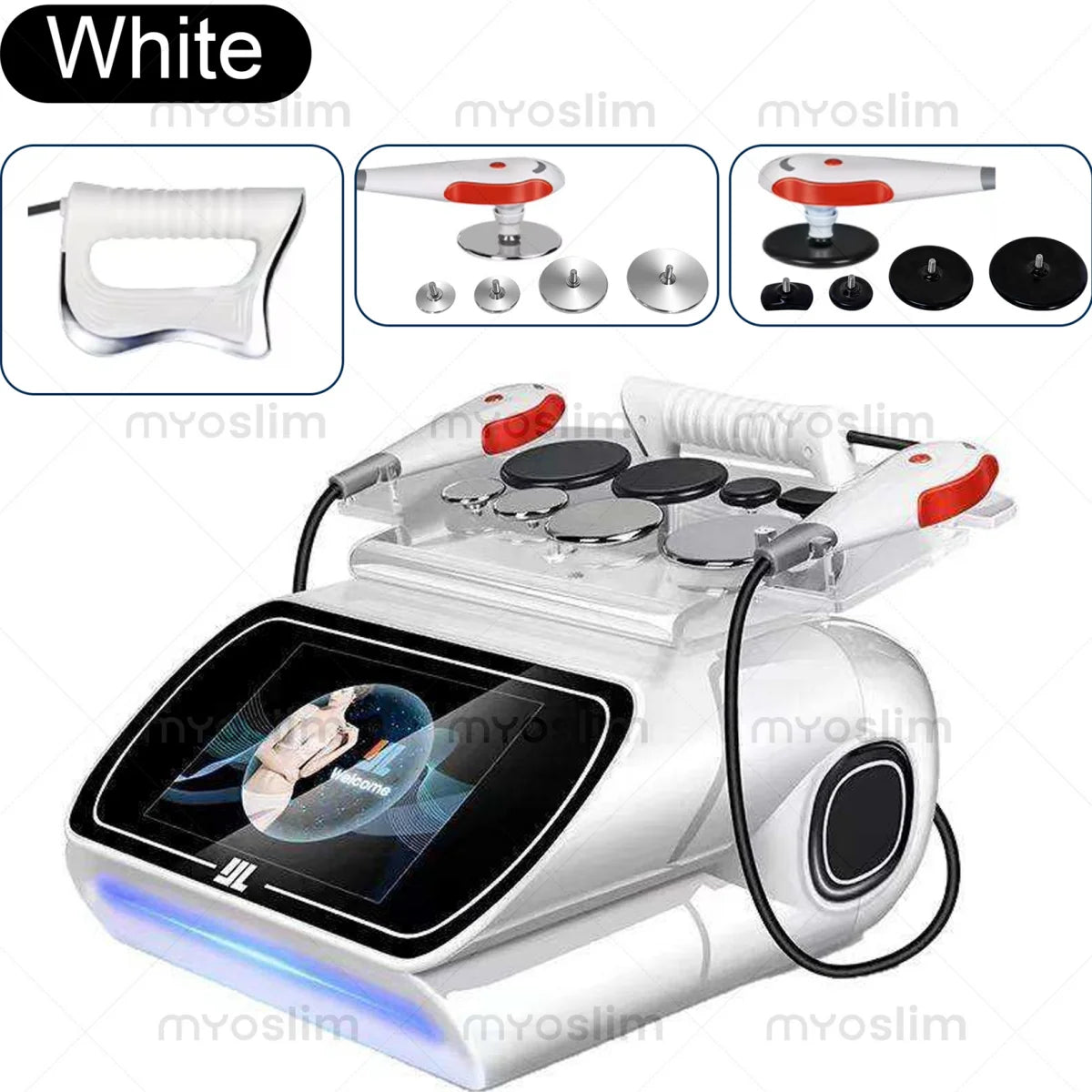 448KHz Professional RF Beauty Machine 3 Handles 8 Probes Skin Firming Cellulite Reduction Back Abdomen Thighs Device