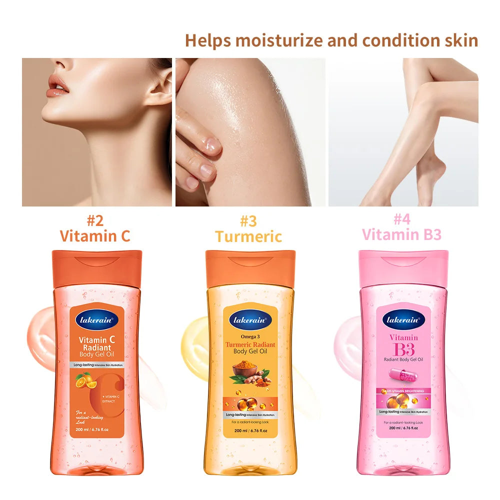 Turmeric Cocoa Oil Body Lotion 200ml Vitamin B3 Vitamin C Brightening Glow Body Gel Moisturizer For Dry Skin