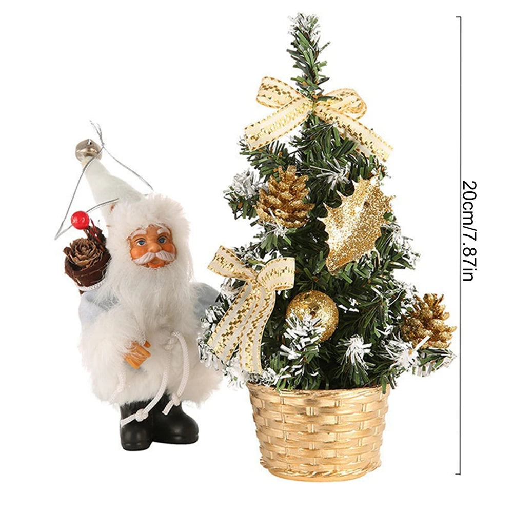 Table Mini Christmas Tree Decorations Children Home Bedroom Party 15/20/30/40cm Artificial Christmas Tree New Year Navidad Gift