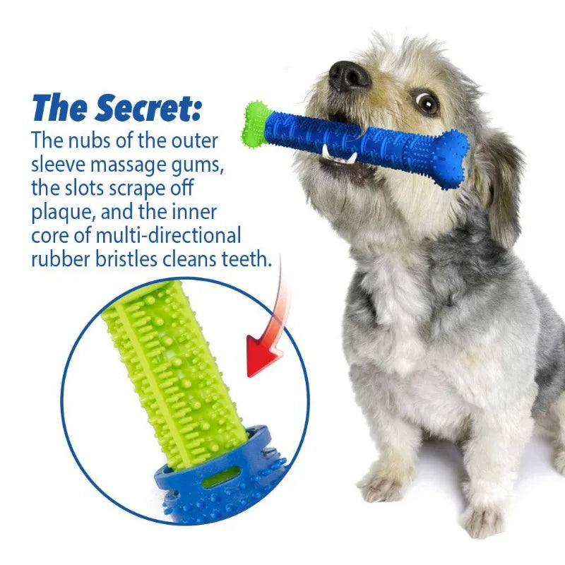 Dog Molar Stick Food Grade Bone Shape Dog Tooth Cleaning Interactive Bite Resistant for Small Pet with Slight Bite Force