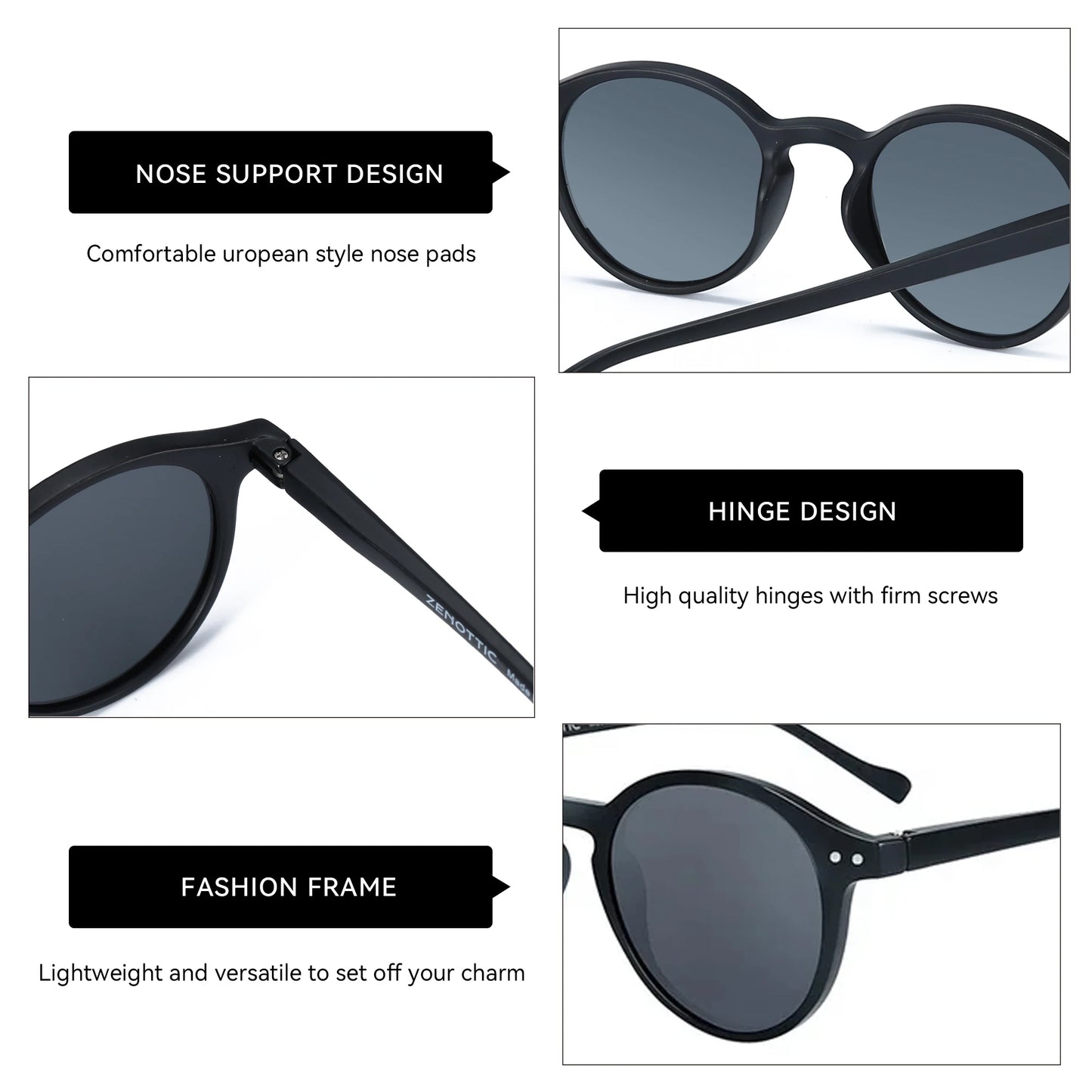 ZENOTTIC (S Size) Retro Circular Polarized Sunglasses 2026 2025 Men Women Vintage Small Round Sun Glasses UV400 Goggles Shades