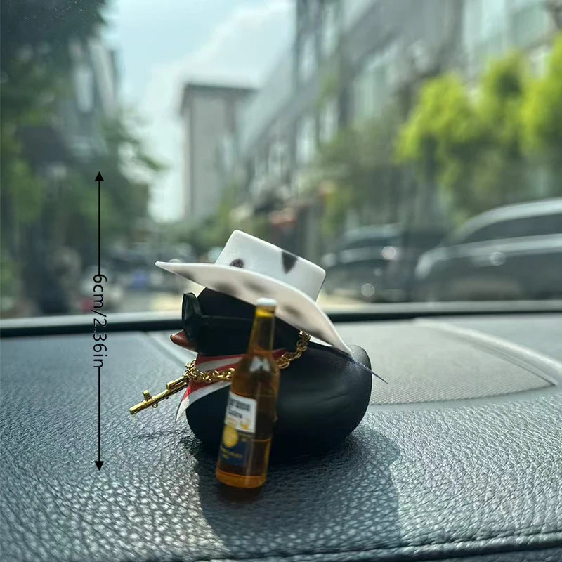 Cowboy Rubber Duck Car Ornament for Jeep Duck Car Dashboard Decorations Rubber Duck Car Accessories