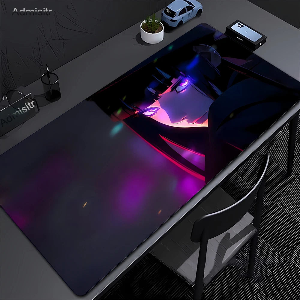 XXL Mouse Pad PC Purple Anime Girl Gamer Mousepad Laptop Computer Keyboard Accessories Mouse Mat Rug Extended Desk Mats 50x100cm