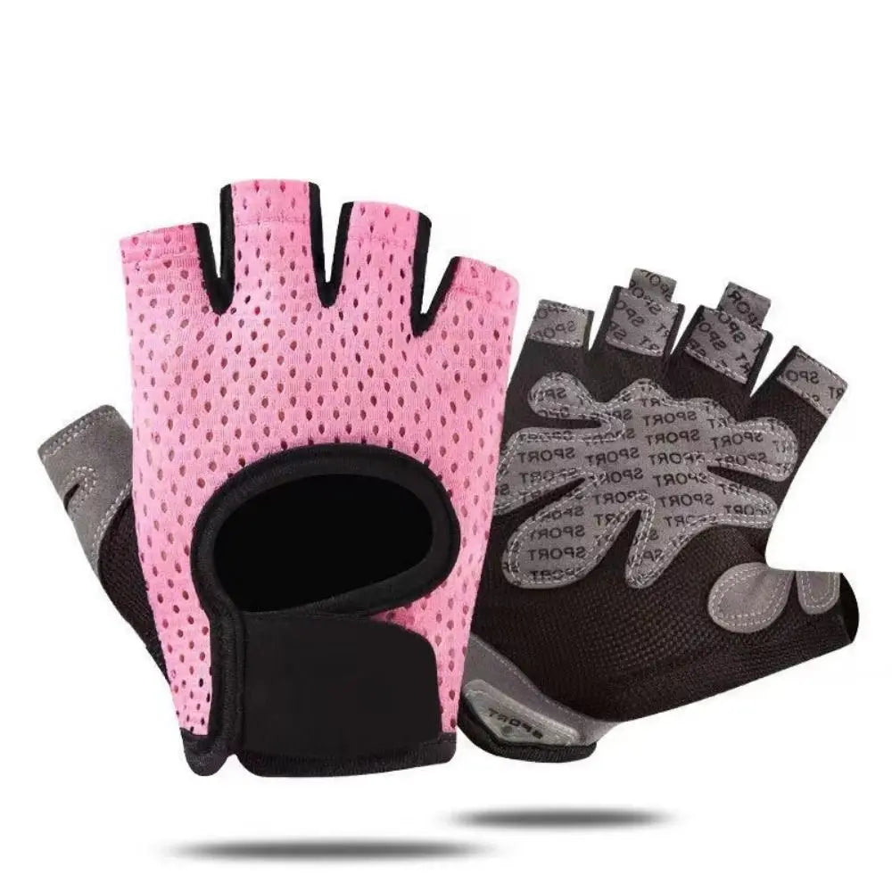Breathable Weight Lifting Gloves Curved Open Back Shockproof Cycling Motorcycle Gloves Wearproof Non-Slip