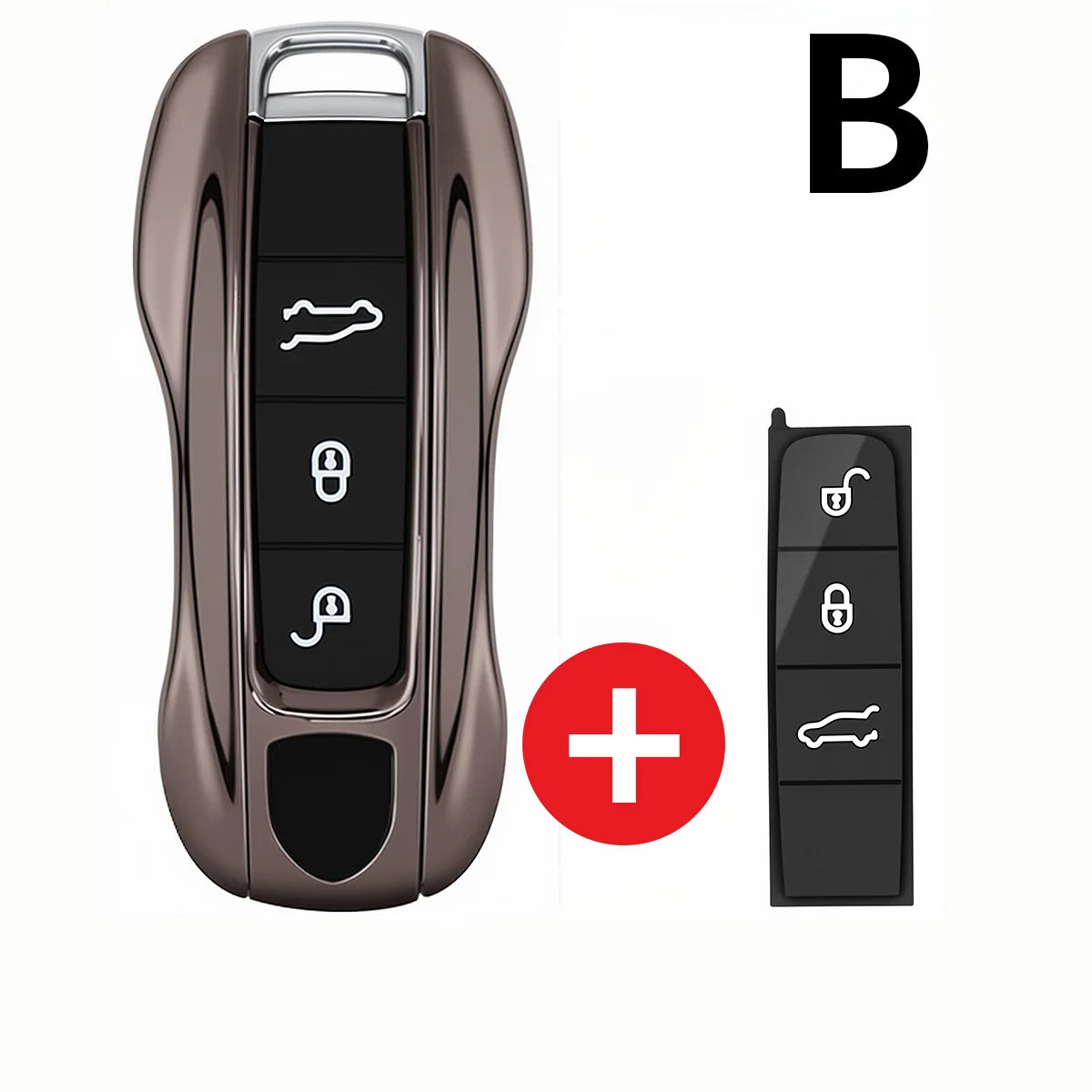 For Porsche Panamera Carrera Macan Boxster Cayman Cayenne Taycan 911 970 981 991 Car Smart Remote Key Case Fob Covers Set Shell