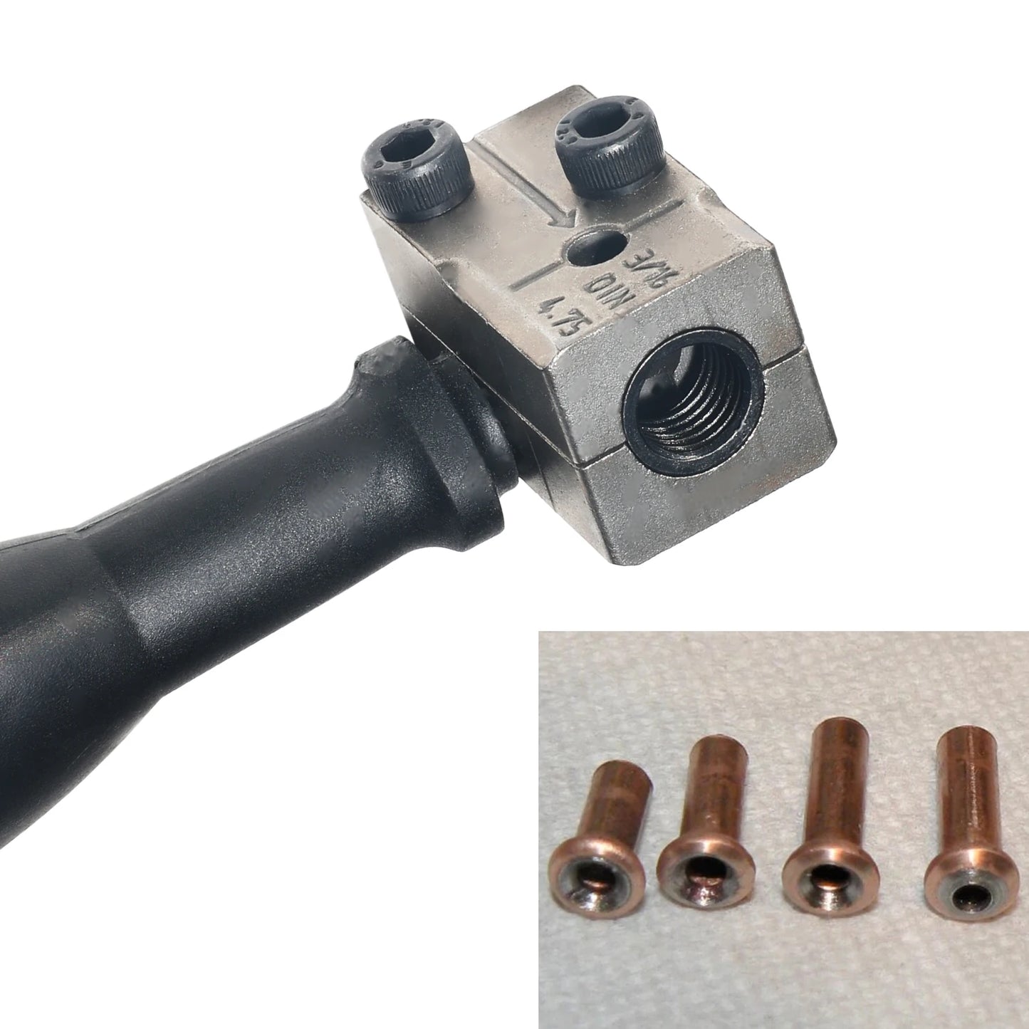 3/16in Double Flaring Tool Metal Handheld Brake Line Double Tool for Motorcycle Automotive Truck Brake Line Flaring Tool