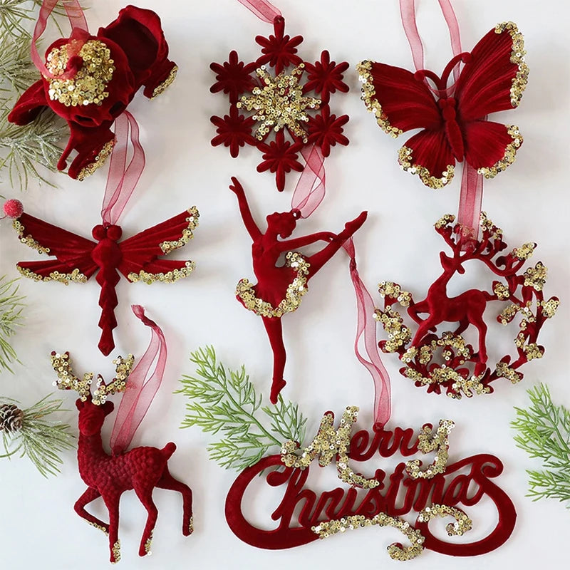 Xmas Tree Accessories Christmas Decorations 2026 Christmas Party Ornament Hanging Pendants Room Decor Wall Decor Navidad