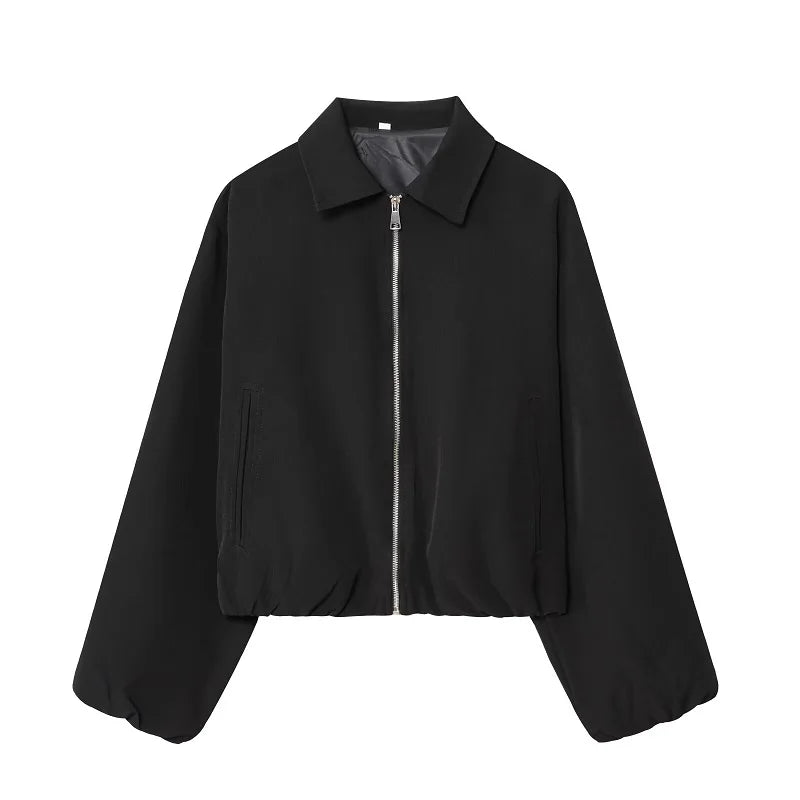 MUJER 2025 Women's Bomber Jacket Zip Puffed Varsity Jackets for Women Cropped Demi-season Jacket for Women Coats New Outerwears