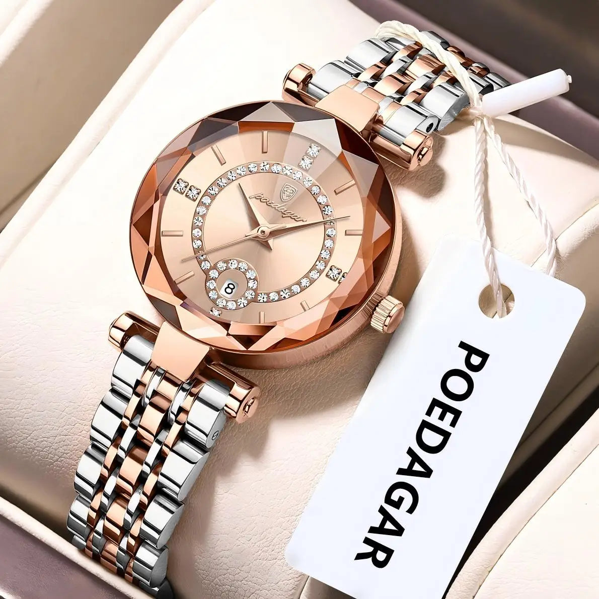 POEDAGAR Luxury Brand Women's Watches Waterproof Stainless Steel Date Ladies Wristwatch Fashion Elegant Quartz Woman Watch Reloj