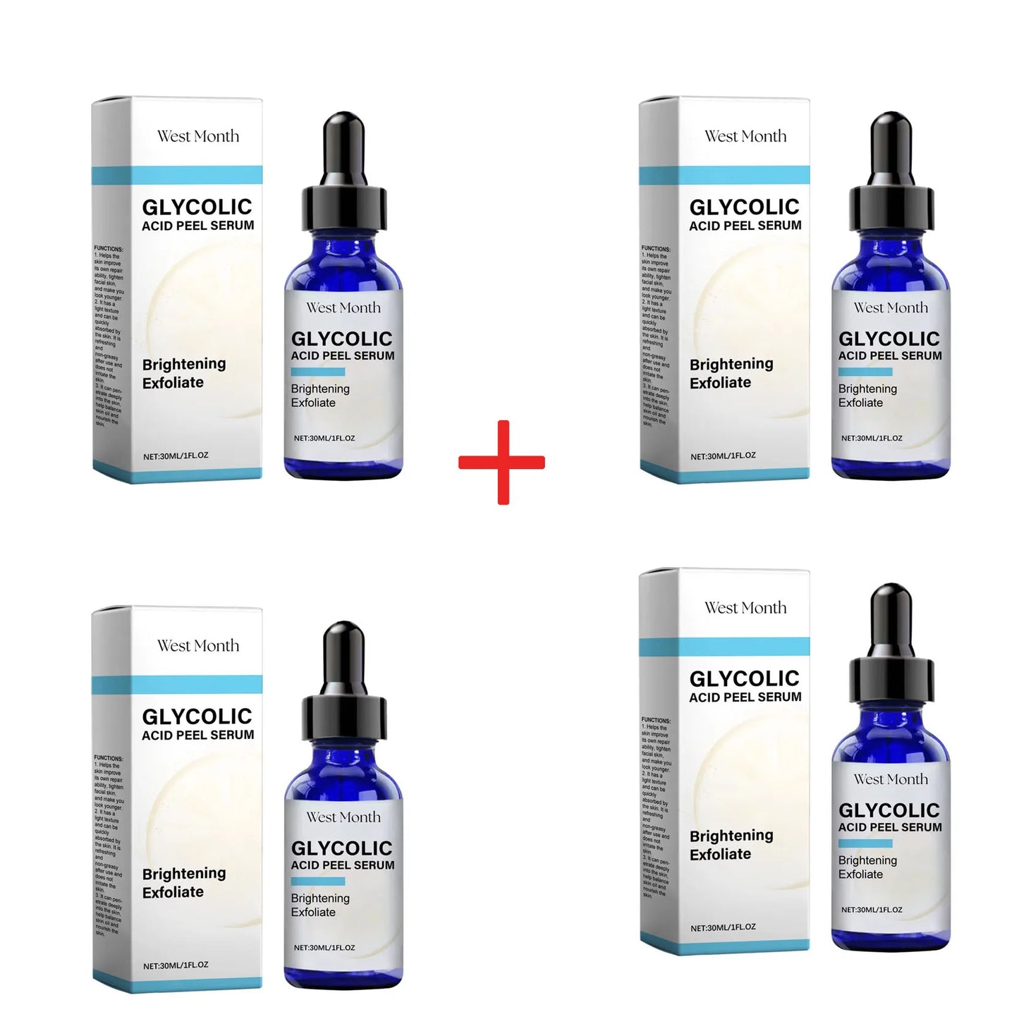 Glycolic Acid Peel Serum Exfoliating Minimizing Pores Reduce Acne Repair Moisturizer Brighten Nourish Whitening Beauty Skin Care