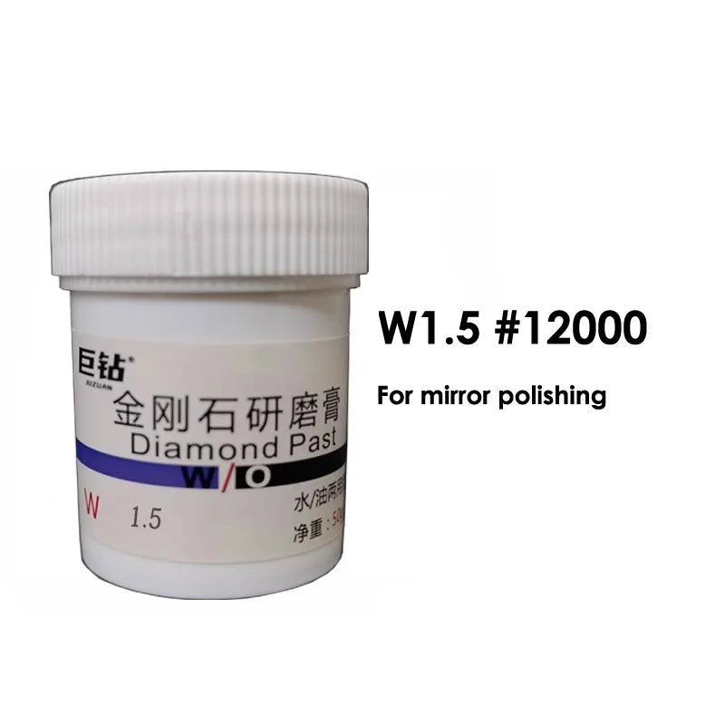 50g W0.18-60 Diamond Paste Compound Mold Die Mirror Polishing Lapping Syringes Micron Glass Jade Jewelry Metal Buffing Grinding