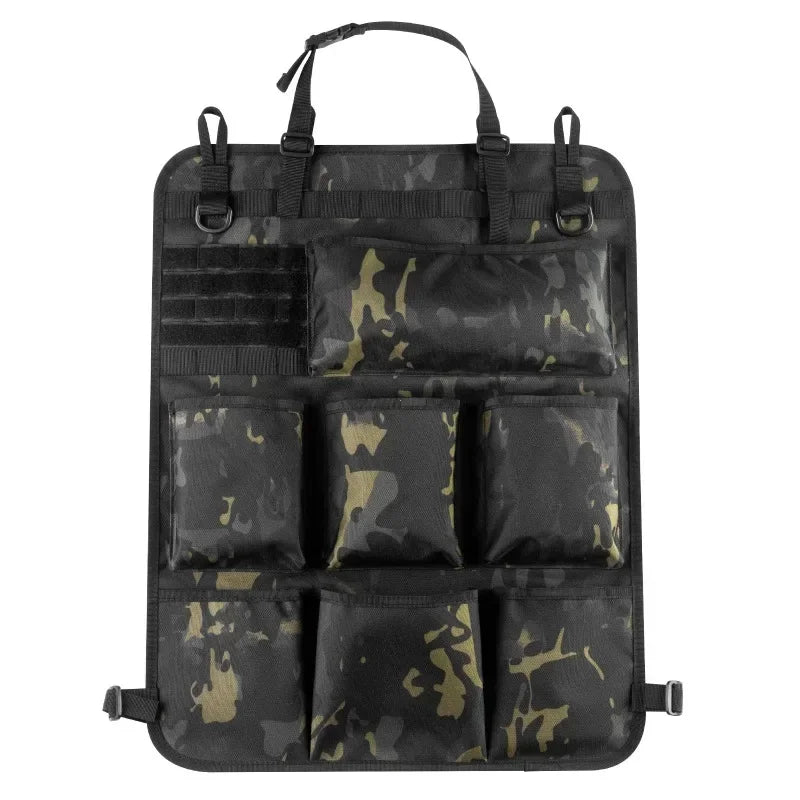 Seat Back Storage Bag Car Seat Storage Organizer Tactical Camo Hanging Bags Car Stowing Tidying Pocket Interior Accessories