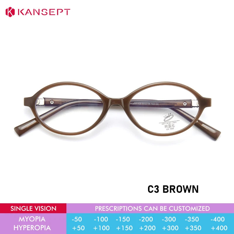 KANSEPT Women's Eyeglass Frame Optical Lenses Grade Glasses Prescription for Eyepieces in Trend Anti-Glare Lenses and Blue Light