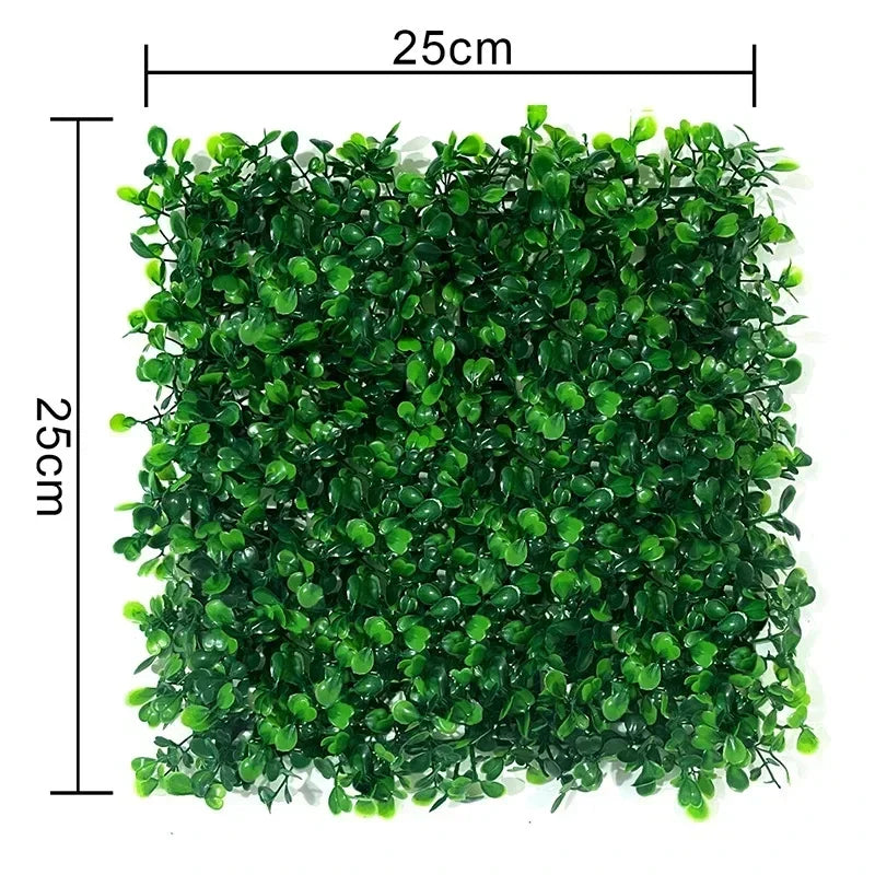 10pcs Artificial Grass Wall Panels Fake Millan Leaves Greenery Backdrop Wall Topiary Hedge Plant For Home Garden Party Decor