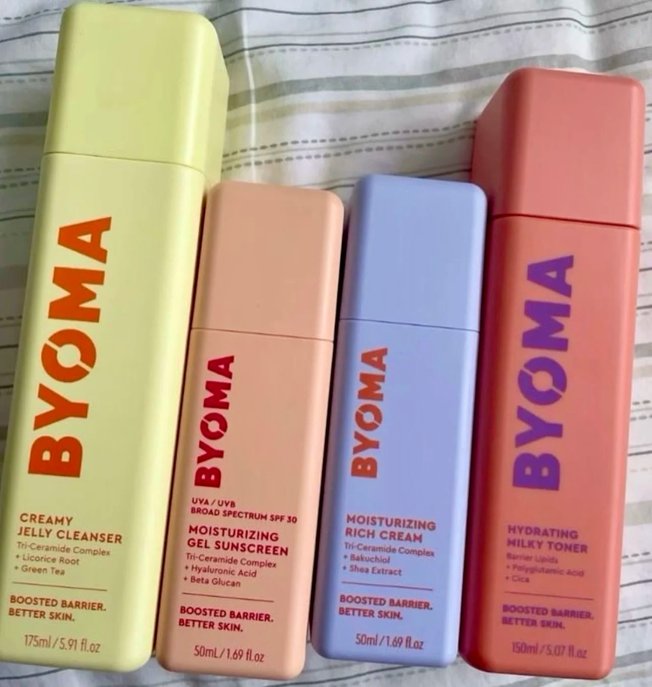 BYOMA Phyto-Mucin Glow Serum Series Hydrating Recovery Oil Milky Toner Serum Original Brand Skin Care Set Moisturizing Gel-Cream