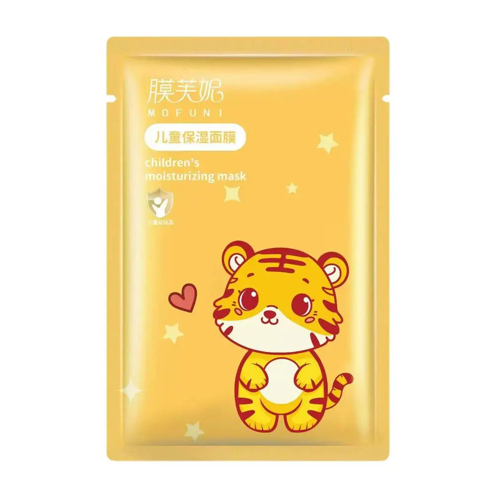 1/5PCS Children's Fruit Cartoon Mask Hydrating Moisturizing Gentle Nourishing Cartoon Animal Face Mask Stickers For Kids