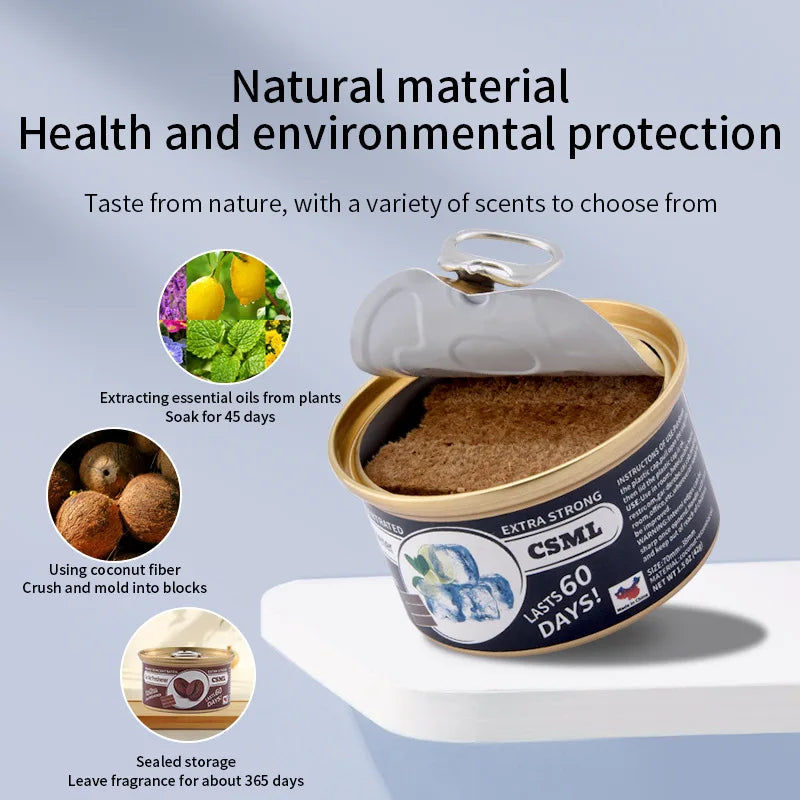 Car Air Fresheners Perfume Canned Wood Blocks Coffee Flavor Long-Lasting Auto Aromatherapy Car Deodorant Supplies Accessories