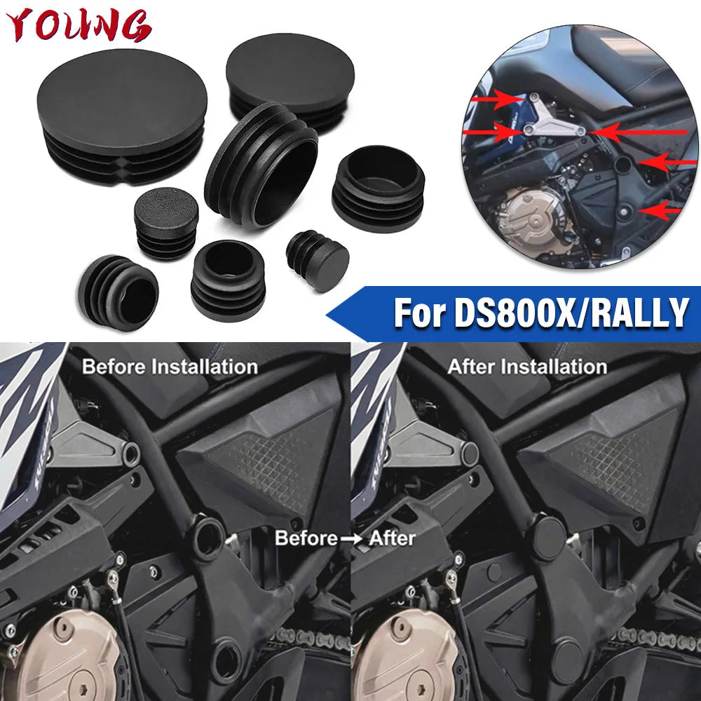 Frame Hole Cover Caps For VOGE DSX 800 DS800X DSX800 RALLY Motorcycle Protection Cap Cover Bumper Trim Cover 800DSX