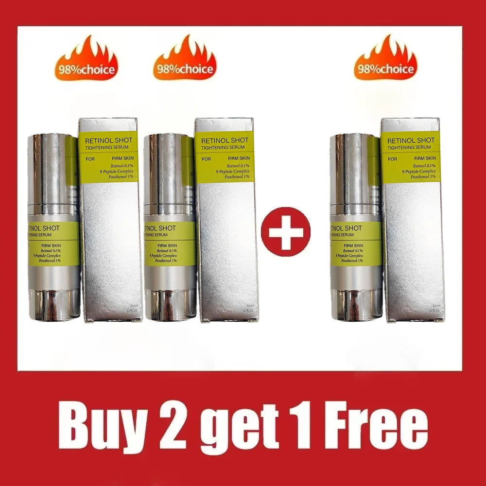Retinol Shot Anti-Wrinkle Face Serum: Tightening Lifting, Fades Fine Lines, Shrinks Pores, Moisturizing Firming Skin Care 2025
