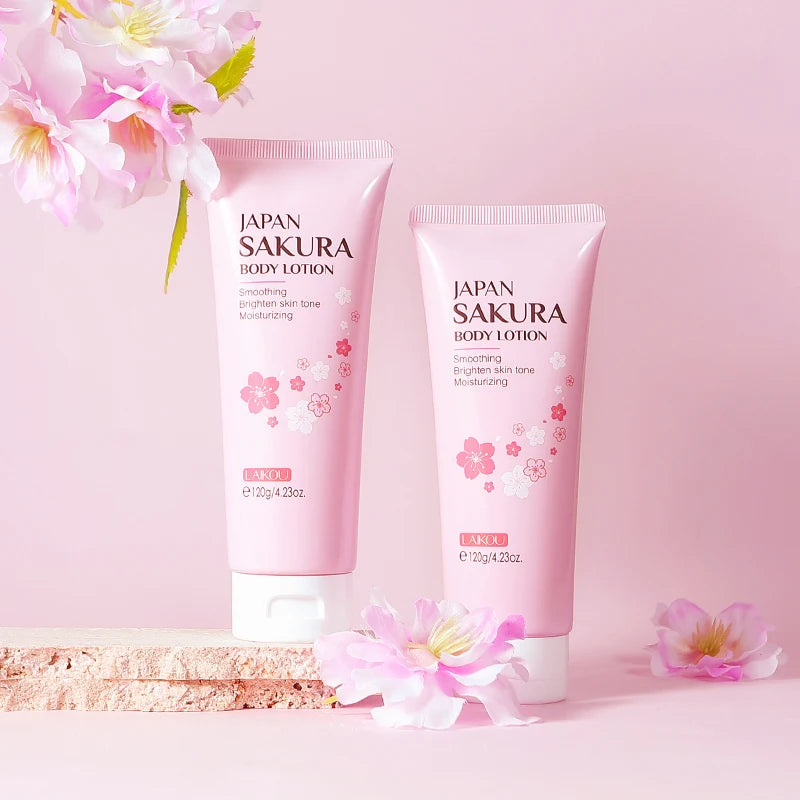LAIKOU Japan Sakura Body Lotion Nourishing Body Moisturizer Fragrant Body Cream Soft Smooth Skin Treatment 200g