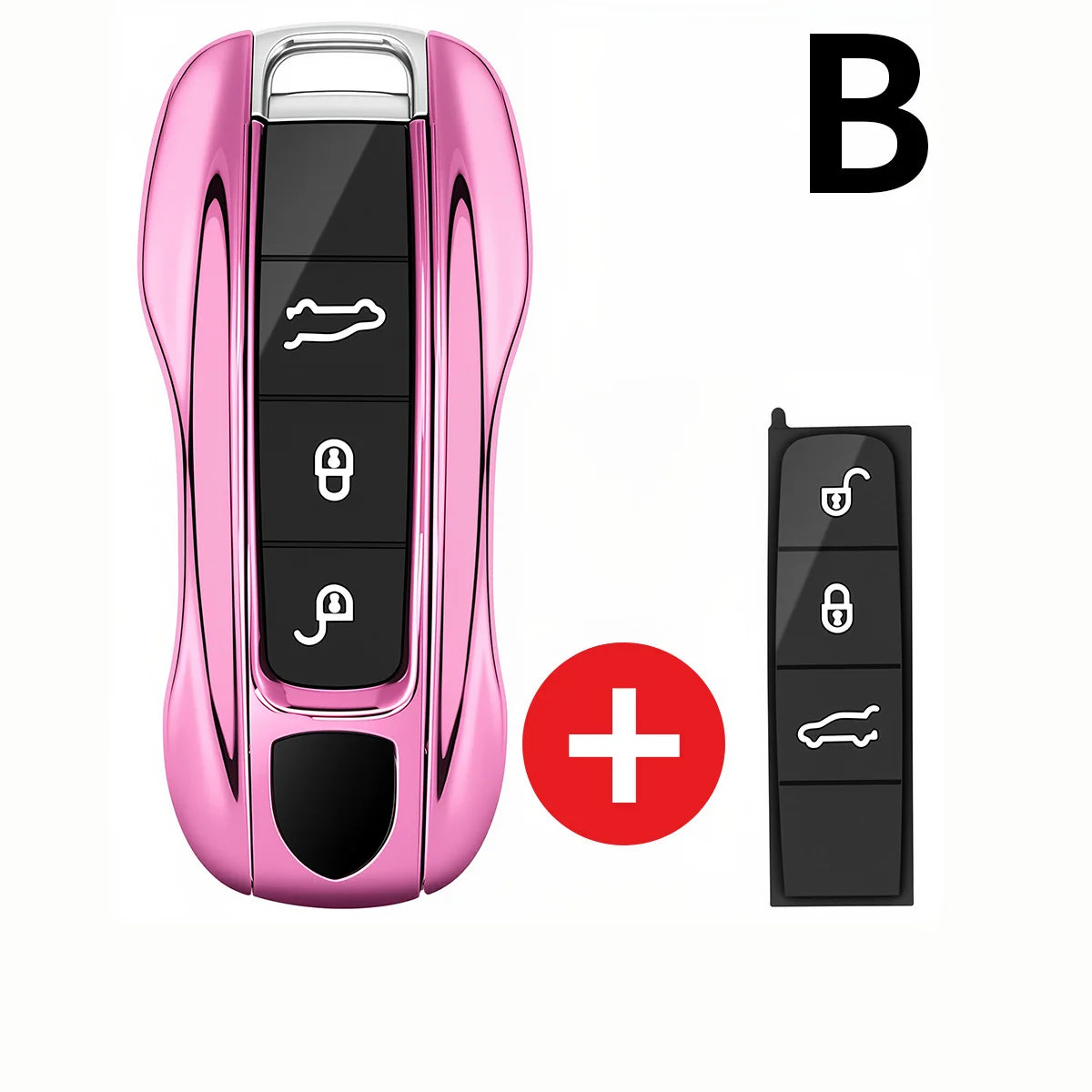 For Porsche Panamera Carrera Macan Boxster Cayman Cayenne Taycan 911 970 981 991 Car Smart Remote Key Case Fob Covers Set Shell