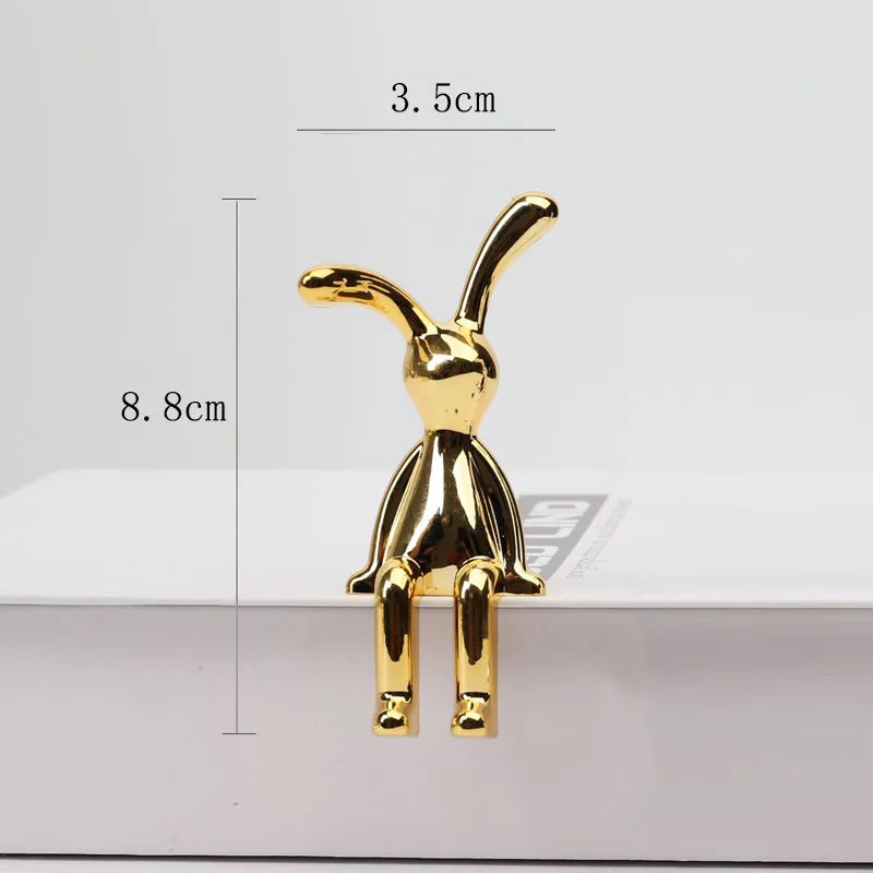 Cute car interior decoration fashion rabbit cartoon animal center console dashboard decoration ornaments car accessories
