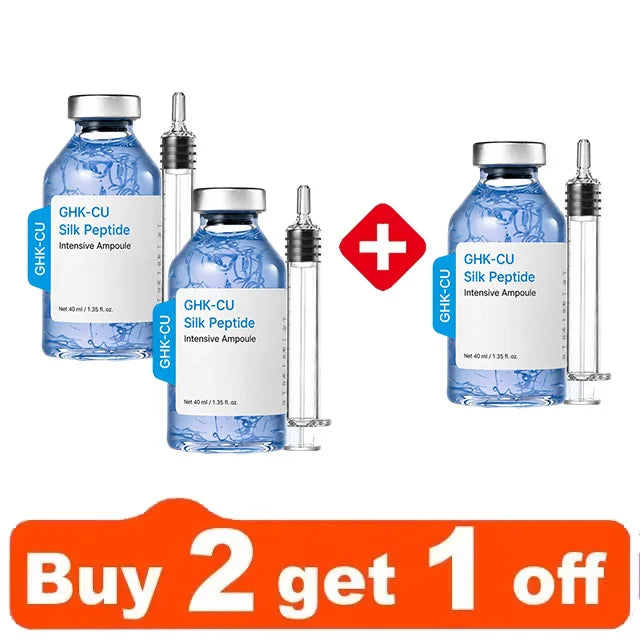 GHK-Cu Blue Copper Silk Peptide Ampoule Serum Deep Collagen Hydrate Moisturize Soften Smooth Firm Korean Facial Skin Care