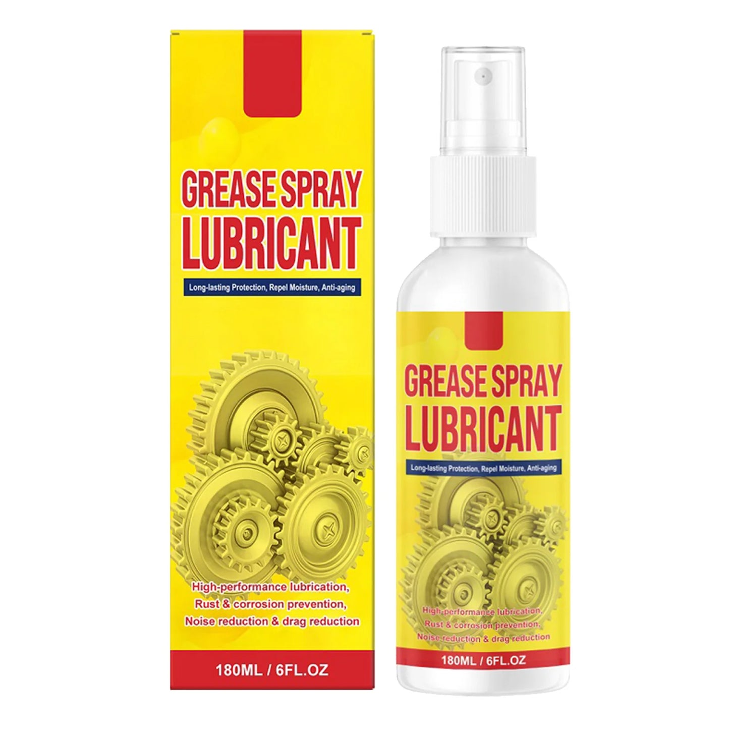 Versatile Iron Eraser Multi Purpose Anti-Rust Lubricant Spray 180ML Fast-Acting Lubricant Rust Dissolver for Car Wheels & Paint