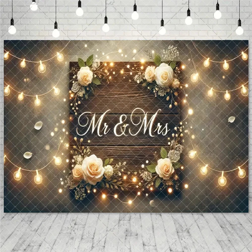 Wedding Party Decoration Photography Background Mr. and Ms. Flower Wall Wedding Ceremony Supplies Backdrop Exhibition Hall Props