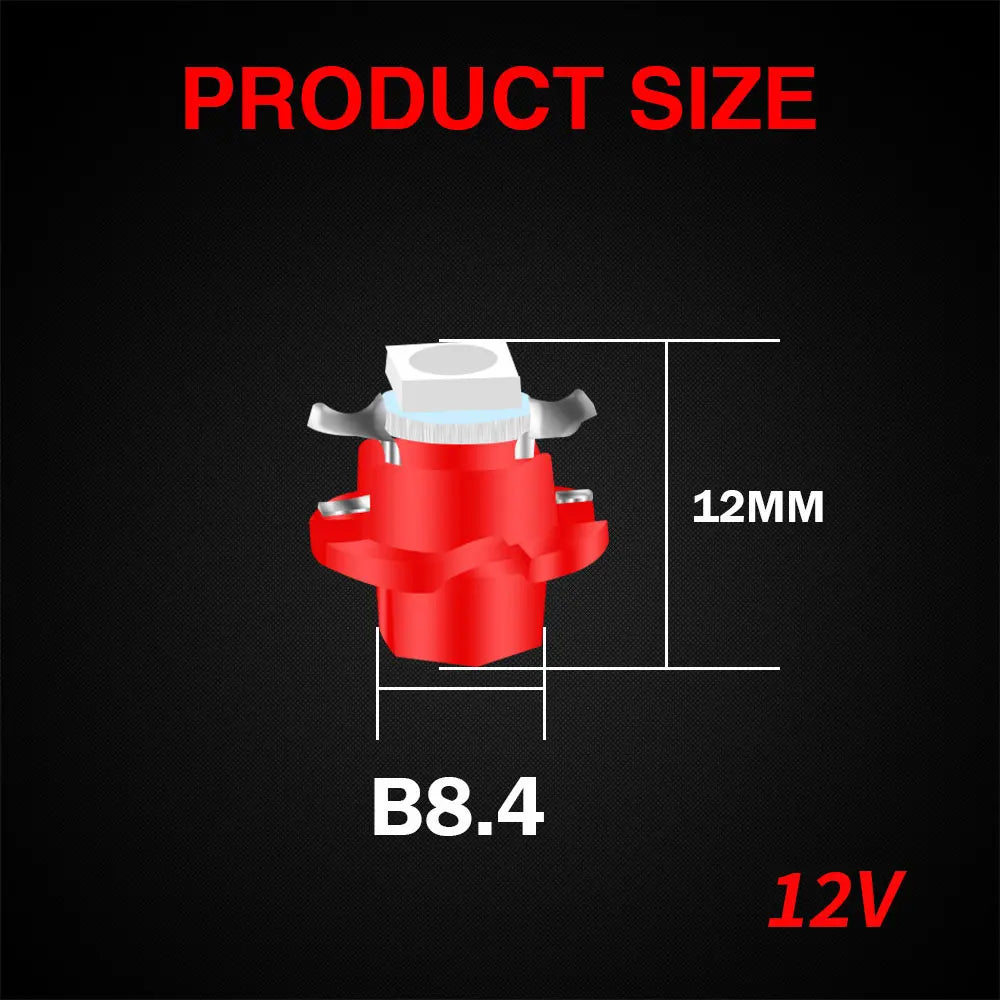 KEIN 10PCS 12V 24V T3 T4.2 T4.7 T5 B8.5D B8.4 B8.4D B8.3 B8.5 T4 509T bX8.4d W3W Led Bulb Instrument Dashboard Car Truck Light