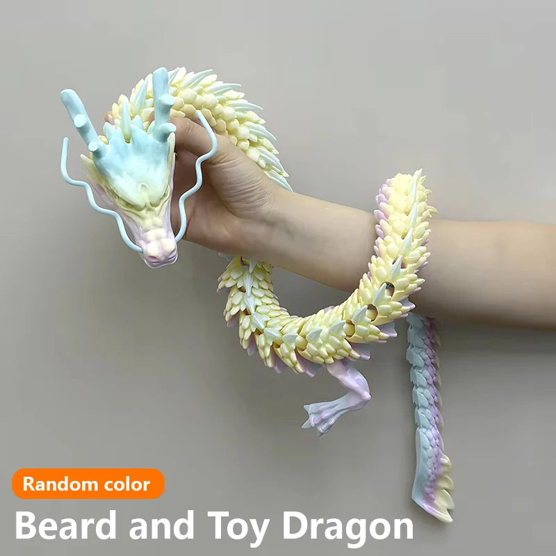 88CM 3D Printed Gem Dragon Crystal Fidget Toy Rotatable Articulated Dragon Gift for ADHD Perfect for Birthdays Gift Holiday gift