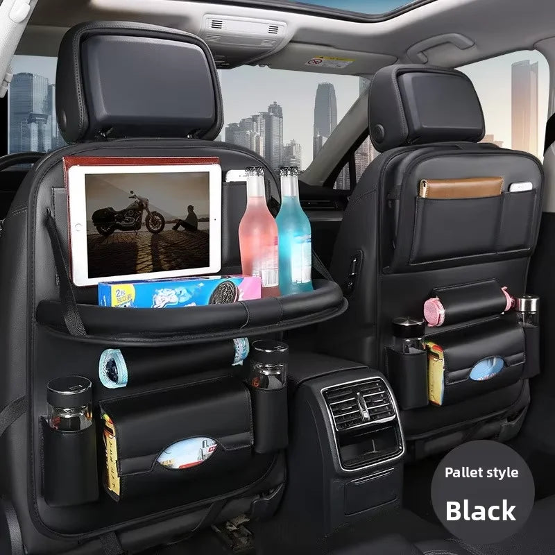 KASYPHE 2026 New Car Seat back Storage Organizer Bag Universal PU Leather Multifunction Storage Box Stowing Tidying Pocket Auto